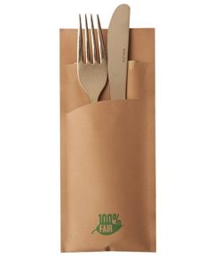 Pochette à couverts - Naturel PAP STAR Lot de 520