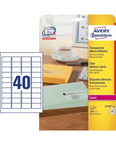 AVERY Étiquettes transparentes 45,7 x 25,4 mm L4770-25