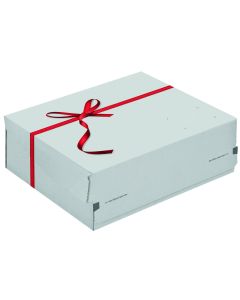 Boîte cadeau d'expédition avec noeud - 250 x 177 x 96 mm : COLOMPAC Visuel