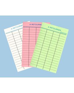 Fiches Bibliothèques - Blanc - A retourner ELVE B753 Lot de 100 image