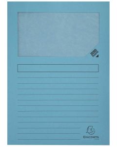 Lot de 100 Chemises à fenêtre - Bleu clair : EXACOMPTA Forever Image