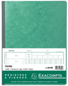 EXACOMPTA Journal Ventes - Registre 320 x 250 mm Visuel