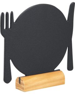 Ardoise de Table - Forme Assiette : SECURIT Silhouette (FBT-PLATE)