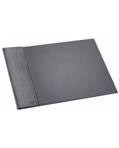 Photo Sous-mains - 450 x 650 mm - Cuir Noir - Coutures roses LAUFER Concerto