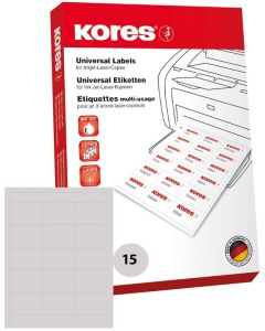 Étiquettes adhésives blanches - 70 x 32 mm : KORES L7050 Lot de 1500