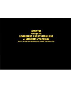 ELVE 1414 : Livre de Police Garagistes et vendeurs de véhicules d'occasion