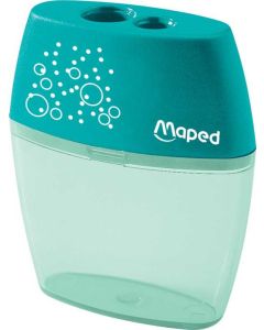 Taille-crayons 2 trous avec réservoir MAPED Shaker bleu