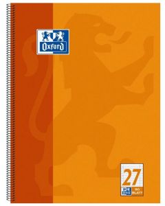 Photo Cahier à spirale format A4+ 160 pages lignées - Orange OXFORD