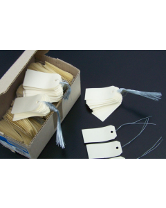 Photo Etiquettes à trou et fil de fer - 120 x 57 mm - Beige AGIPA