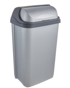 Photo Poubelle avec couvercle - 50 litres - Argent/Gris KEEEPER Rasmus