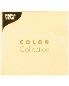 Photo Lot de 50 serviettes de table unies - Crème PAP STAR Restaurant 14232