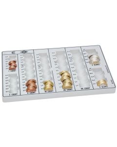 Planche de Comptage EURO 8 colonnes à pièces (Trieur à monnaie) 161658000 WEDO