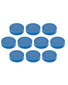 Photo Lot de 10 Aimants ronds Ergo - 30 mm - Bleu : MAGNETOPLAN 1664014