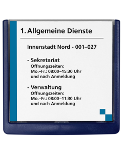 Photo Plaque de porte bleue - Click Sign - 149 x 148,5 mm DURABLE 4862-07