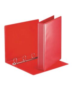 Photo Classeur personnalisable avec 2 Pochettes - Rouge - 4 anneaux de 30 mm : ESSELTE