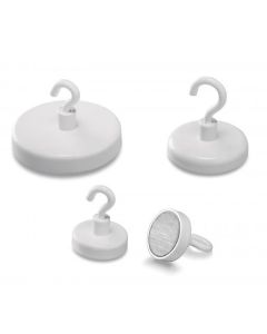 Photo Aimant à crochet - 25 mm - Blanc : MAGNETOPLAN 52625