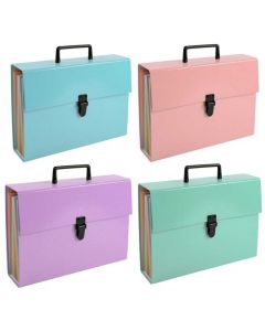 Trieur avec poignée - 18 compartiments - Assortiment EXACOMPTA Aquarel