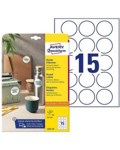 Photo Étiquettes adhésives permanentes - Diamètre 10 mm - Blanc AVERY