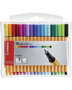 Photo STABILO : Lot de 18 stylos-feutres - Fineliner point 88 Mini 688/18-1