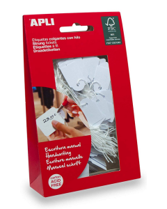 Photo Étiquettes à trou et ficelle 13 x 20 mm (Affichage de prix) AGIPA 7008