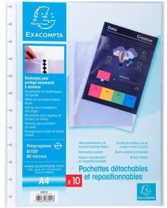 Protège-documents amovibles personnalisable de 60 vues - Blanc EXACOMPTA Kreacover Image