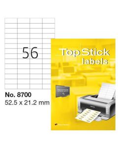 Photo couverture Étiquettes adhésives blanches - 52,5 x 21,2 mm : TOP STICK Lot de 5600