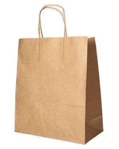 Photo Sac en papier avec anse - 280 x 220 x 100 mm - Brun PAP STAR