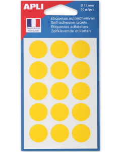 Photo Pastilles adhésives 19 mm - Jaune AGIPA 111963