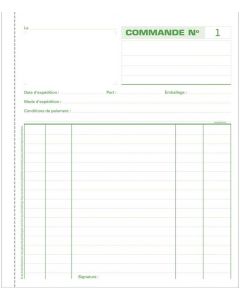 COMMANDES Carnet autocopiant Dupli - 210 x 180 mm (13104E Exacompta)