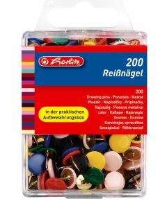 Photo Boite de 200 punaises - Assortiment : HERLITZ  8770109