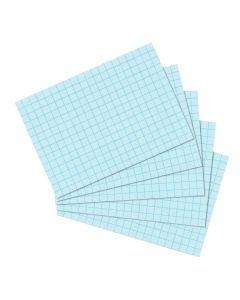 Photo Lot de 100 fiches Bristol quadrillées - 74 x 105 mm - Bleu : HERLITZ  10901502
