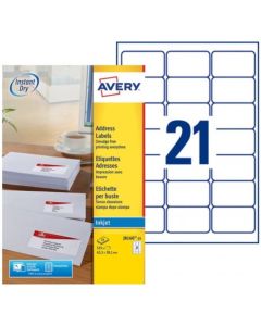 Photo Étiquettes - 63,5 x 38,1 mm - Jet d'encre - Blanc AVERY