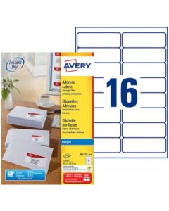 Photo Étiquettes - 99,1 x 33,9 mm - Jet d'encre - Blanc AVERY