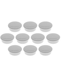 Photo Lot de 10 Aimants ronds - 40 mm - Gris : MAGNETOPLAN 1662001