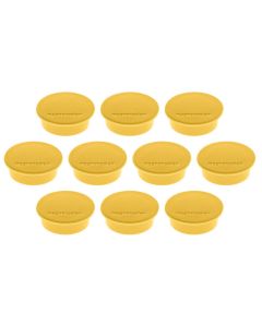 Photo Lot de 10 Aimants ronds - 40 mm - Jaune : MAGNETOPLAN 1662002