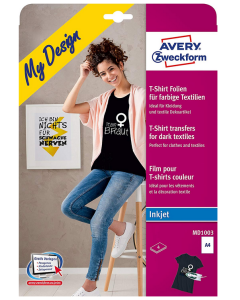 Photo Films transfert T-shirts foncés - Blanc AVERY MD1003