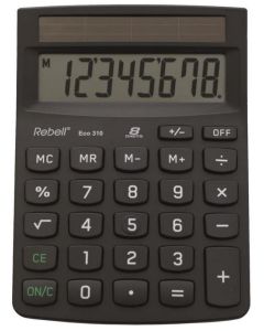 Photo Calculatrice de bureau écologique - 8 chiffres REBELL ECO 310