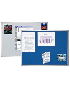 Tableau d'affichage en Textile - Gris - 1800 x 900 mm : FRANKEN PRO Visuel