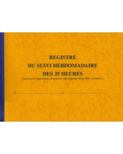 Registre du suivi hebdomadaire du temps de travail du personnel  9422 Elve