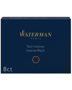 WATERMAN Boite 8 grandes Cartouches d'encre - Noir intense