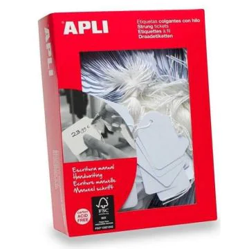 Etiquettes bijouterie à trou et ficelle blanche - 15 x 24 mm AGIPA Lot de 1000