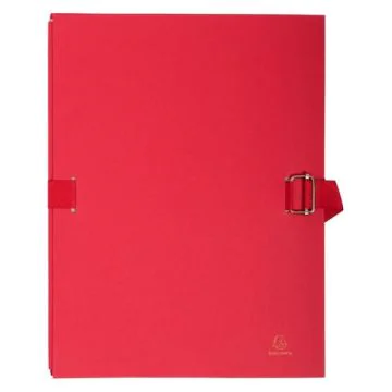 EXACOMPTA Chemises toilées à sangle - Rouge 223075E