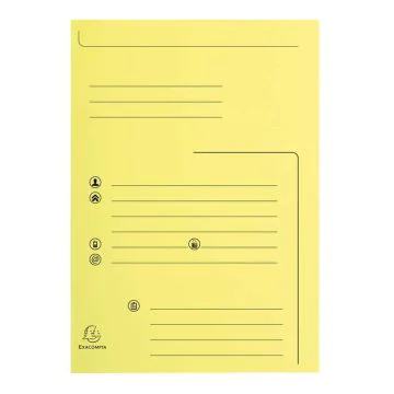 Chemises rigides imprimées Jaune 334005E Exacompta