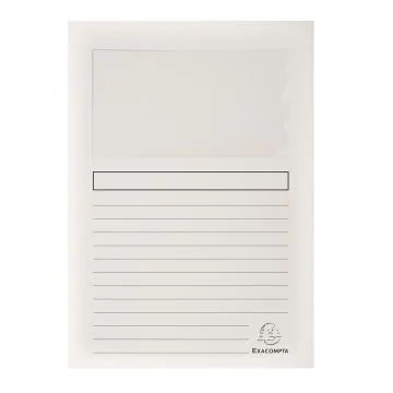 EXACOMPTA  50151E : Chemises à fenêtre Super - Blanc