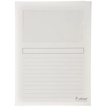 EXACOMPTA 50270E Chemise à fenêtre Blanches Forever