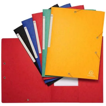 Chemise à élastiques 3 rabats Carte lustrée 600g - Assortiment : EXACOMPTA Scotten Modèle