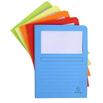 Photo Chemise à fenêtre avec soufflet - Assortiment EXACOMPTA Super 50550E