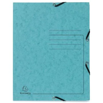 Photo Chemise imprimée à élastiques - 3 rabats - Turquoise EXACOMPTA