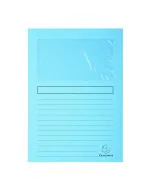 EXACOMPTA  50152E : Chemises à fenêtre Super - Bleu clair