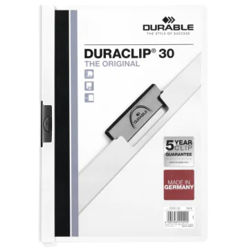 Photo Chemise de présentation A4 à clip - Blanc (DURABLE 2227-02)